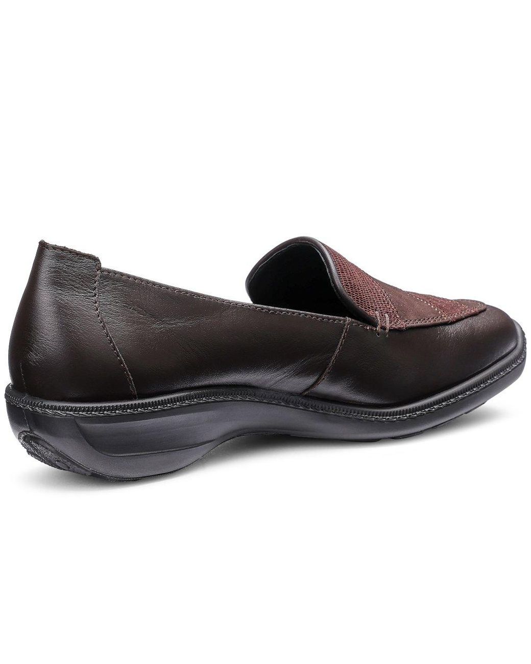 Hotter Black Faith Ii Wide Fit Slip On Shoes