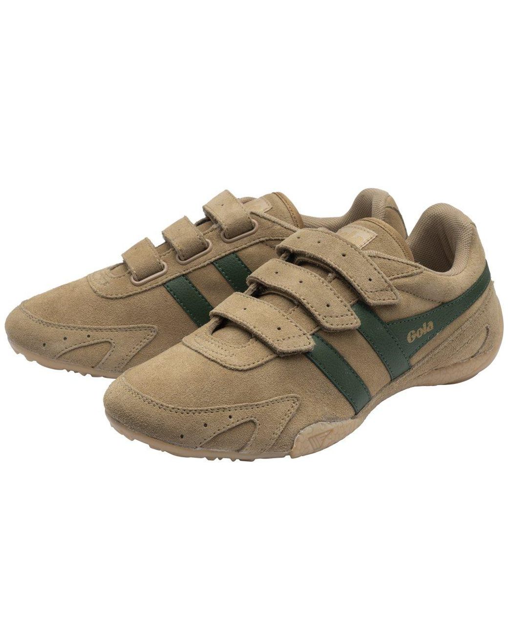 Gola Brown Connect Suede Strap Trainers