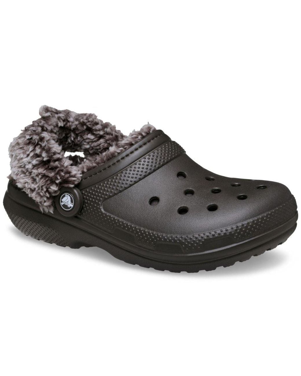 CROCSTM Black Classic Fleece Lined Clogs for men