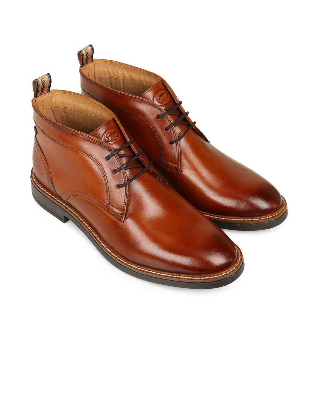 Base London Brown Lincoln Boots for men