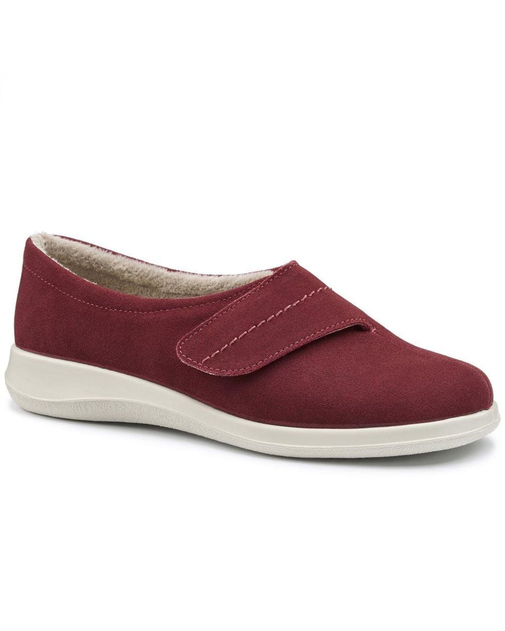 Hotter Red Wrap Wide Fit Warmlined Slippers