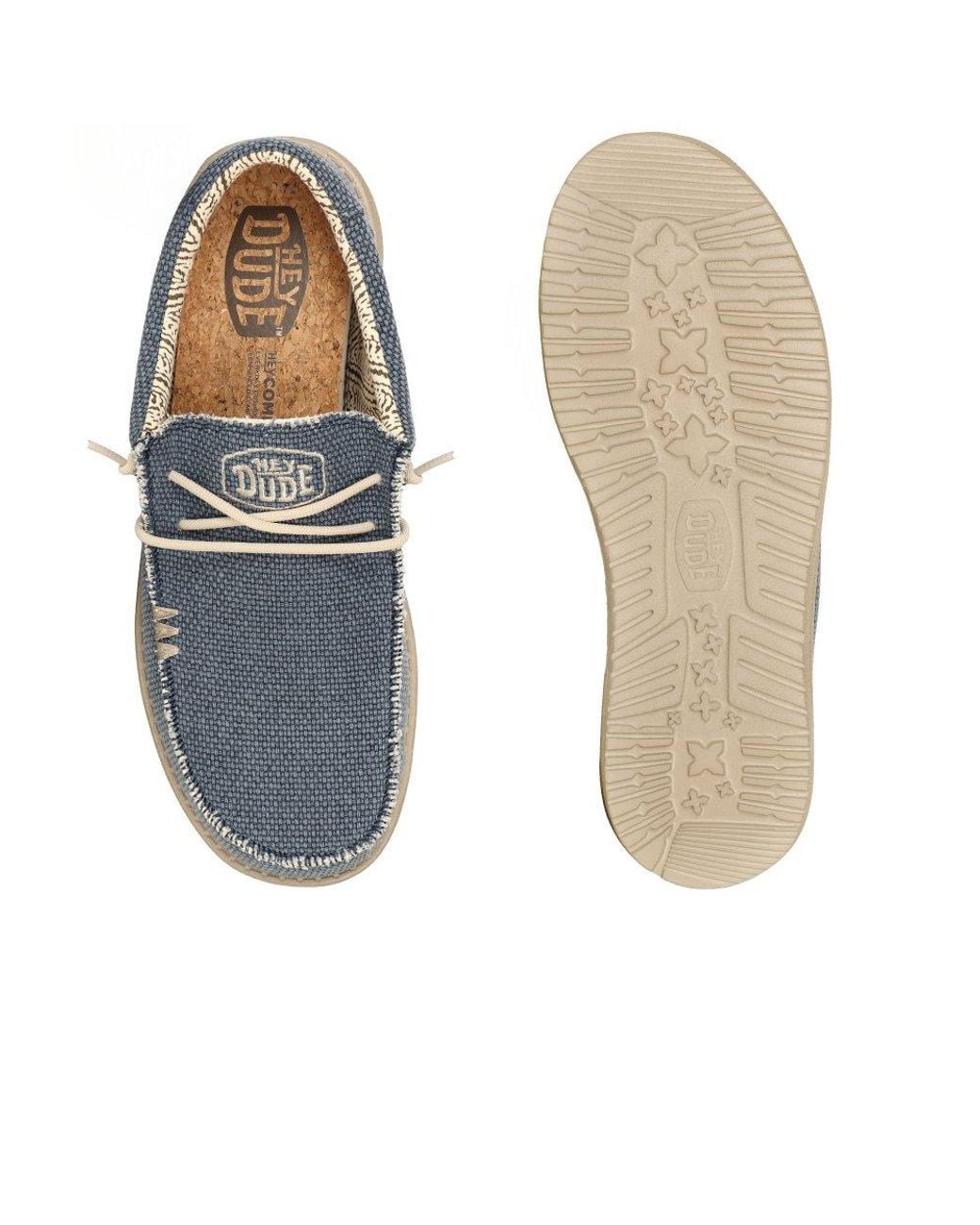 HeyDude Blue Wally Braided Shoes for men