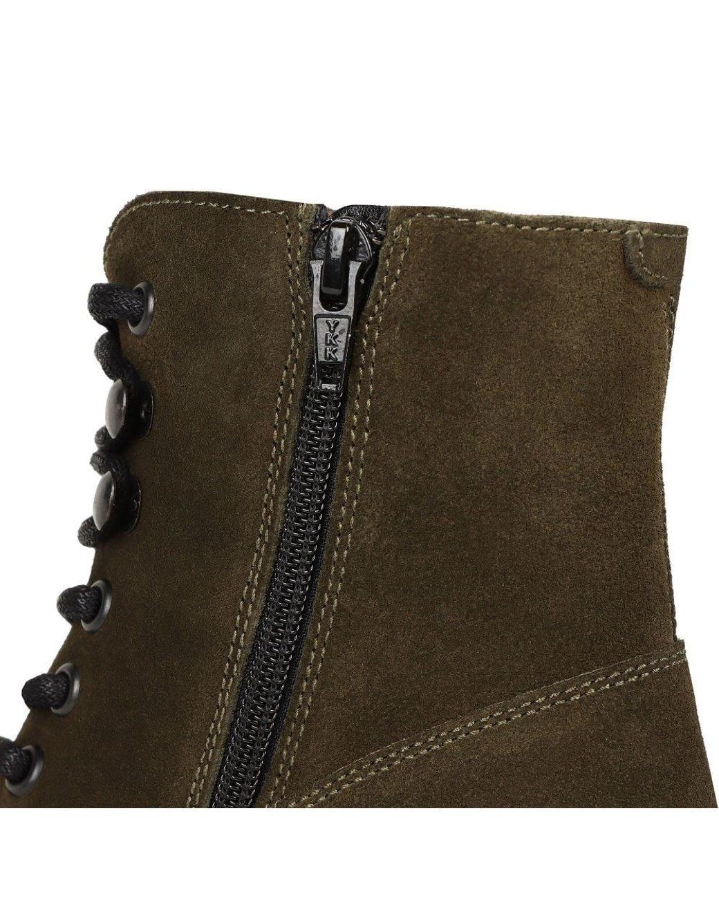Fly London Green Suede Wedge Heel Boots