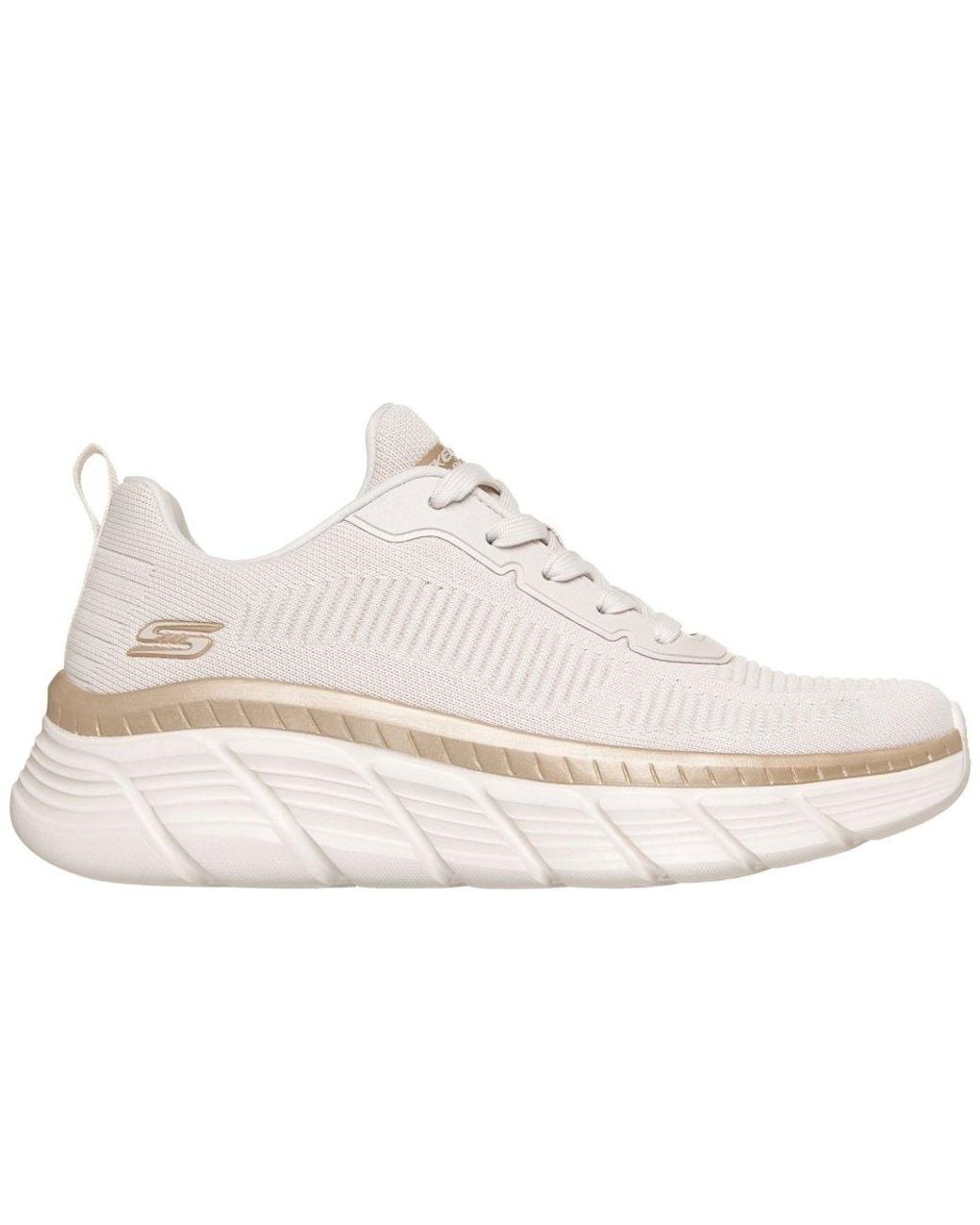 Skechers White Bobs B Flex Hi Flying Trainers