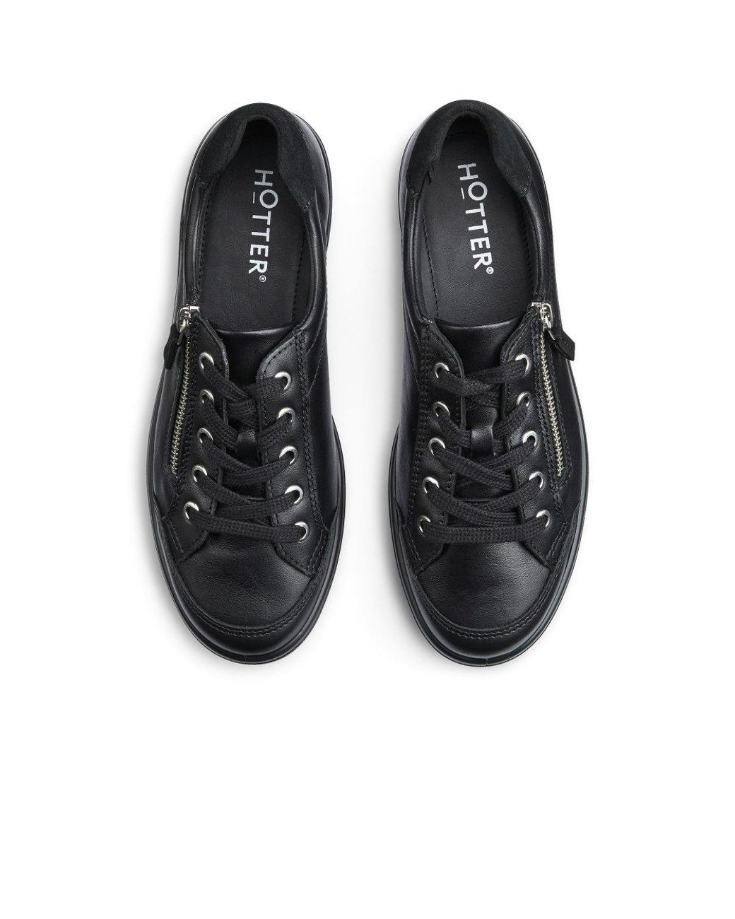 Hotter Black Chase Ii Casual Trainers