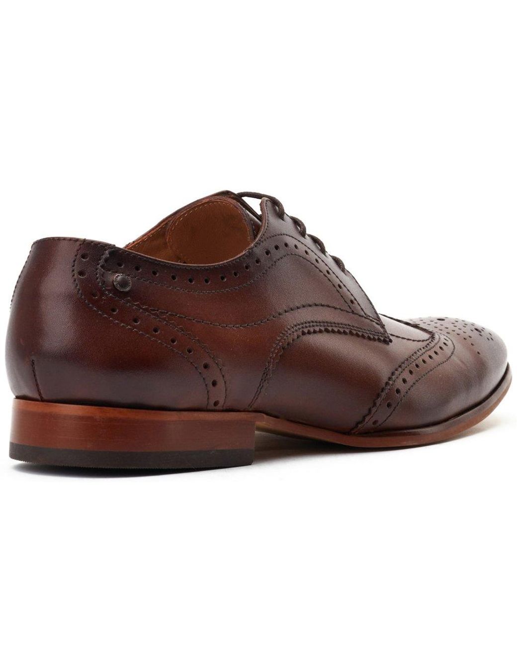 Base London Brown Barbera Lace Up Brogues for men