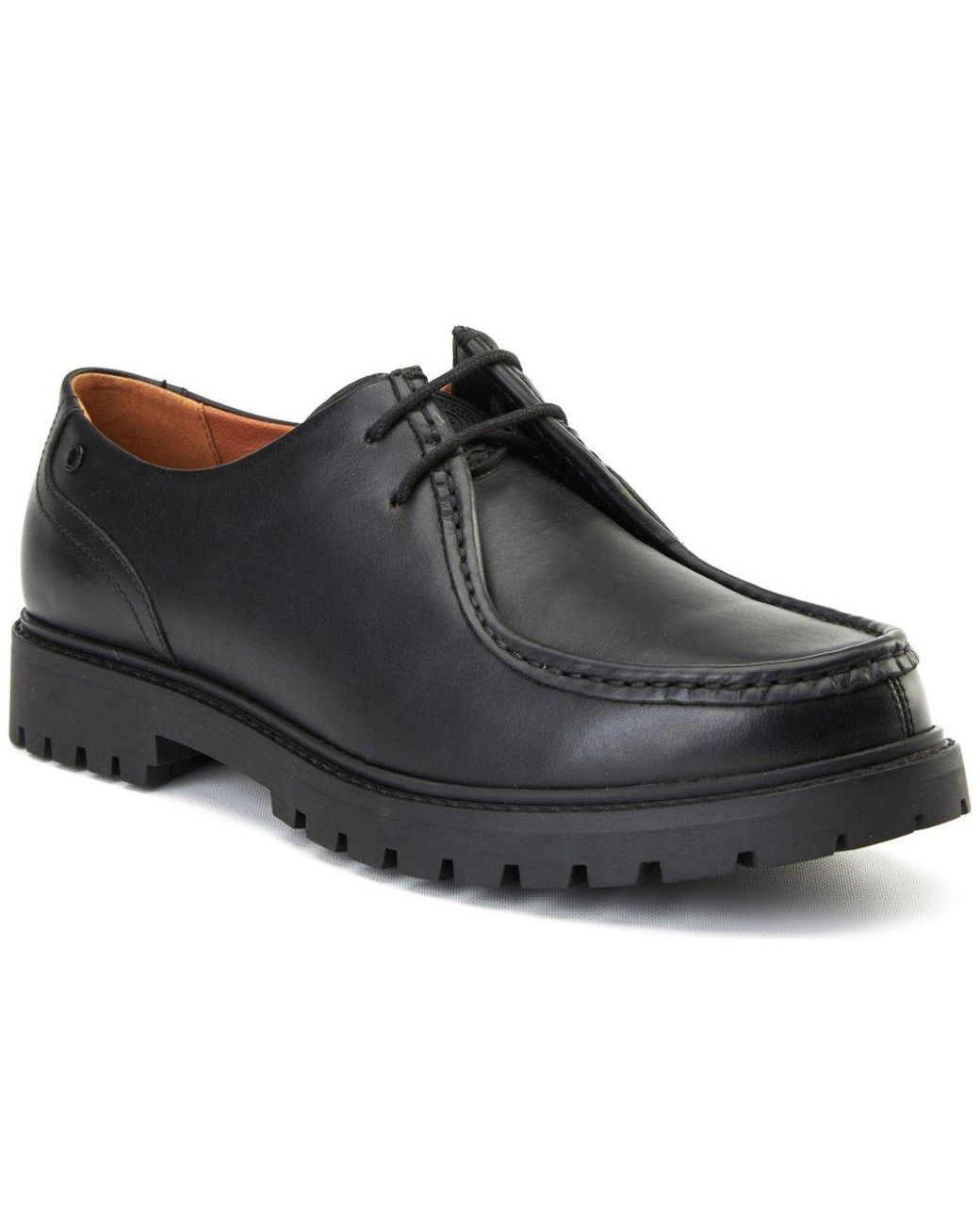 Base London Black Carbon Wallabe Shoes for men
