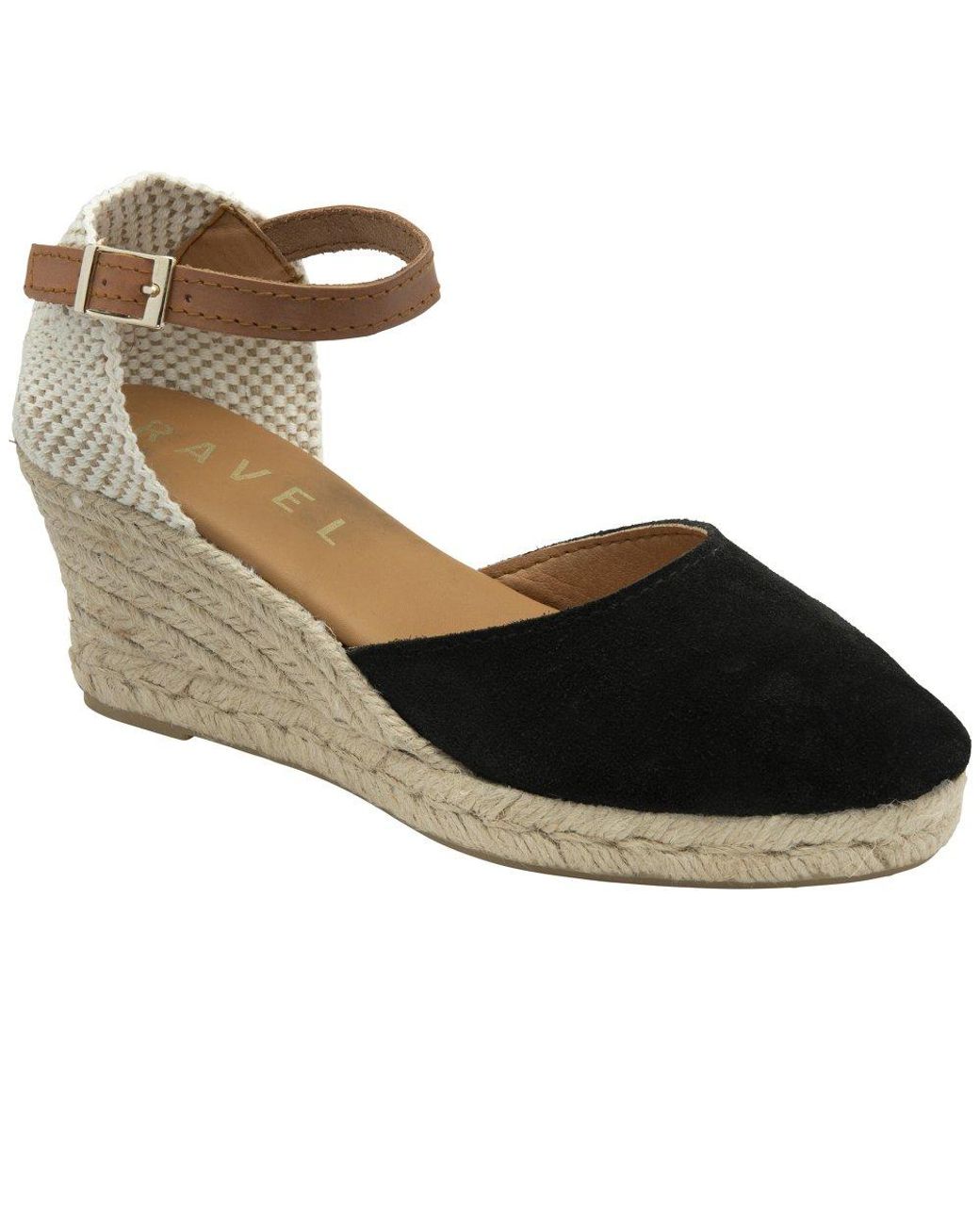 Ravel Black Burrill Espadrille Wedges