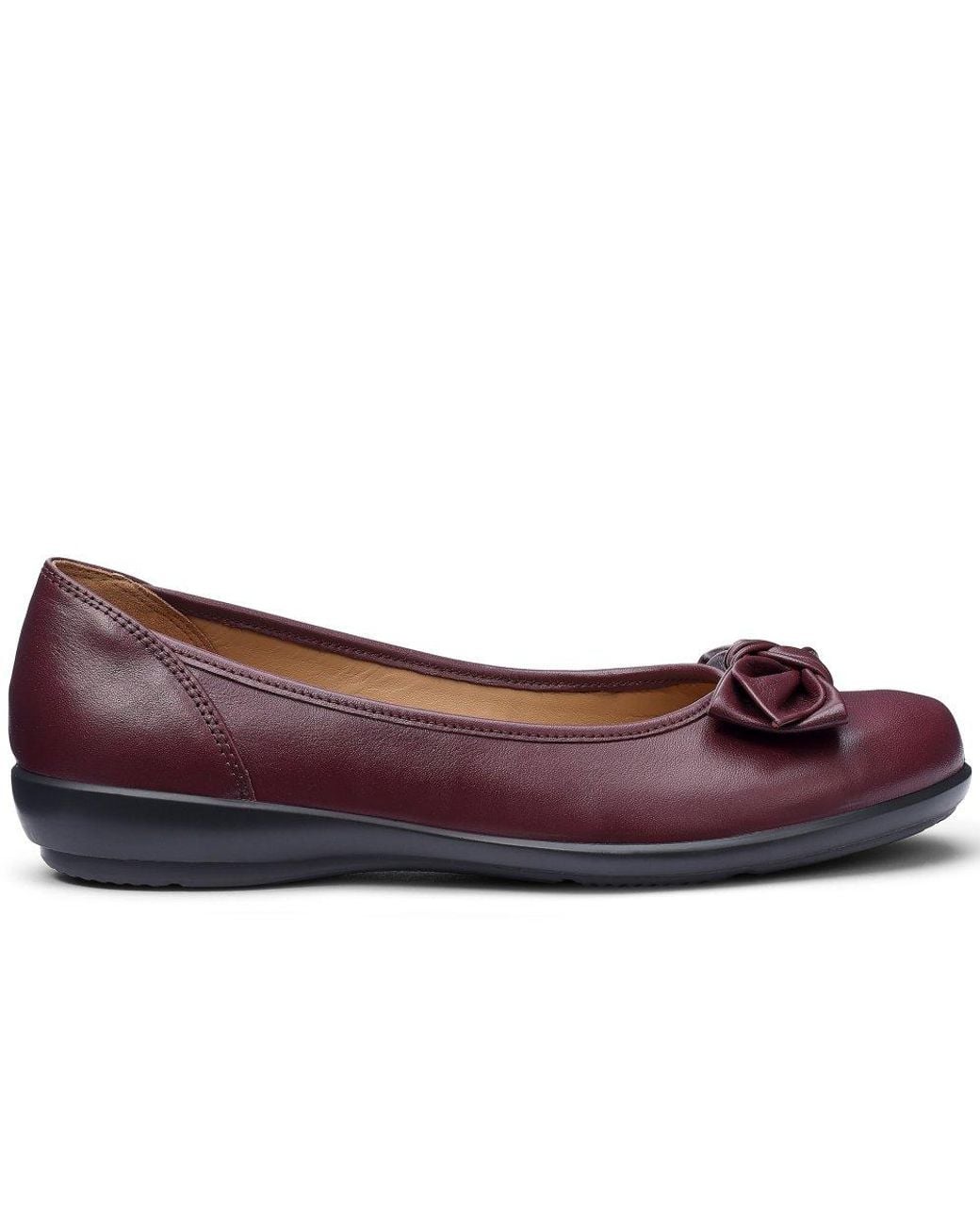 Hotter Purple Jewel Wide Ballet Pumps