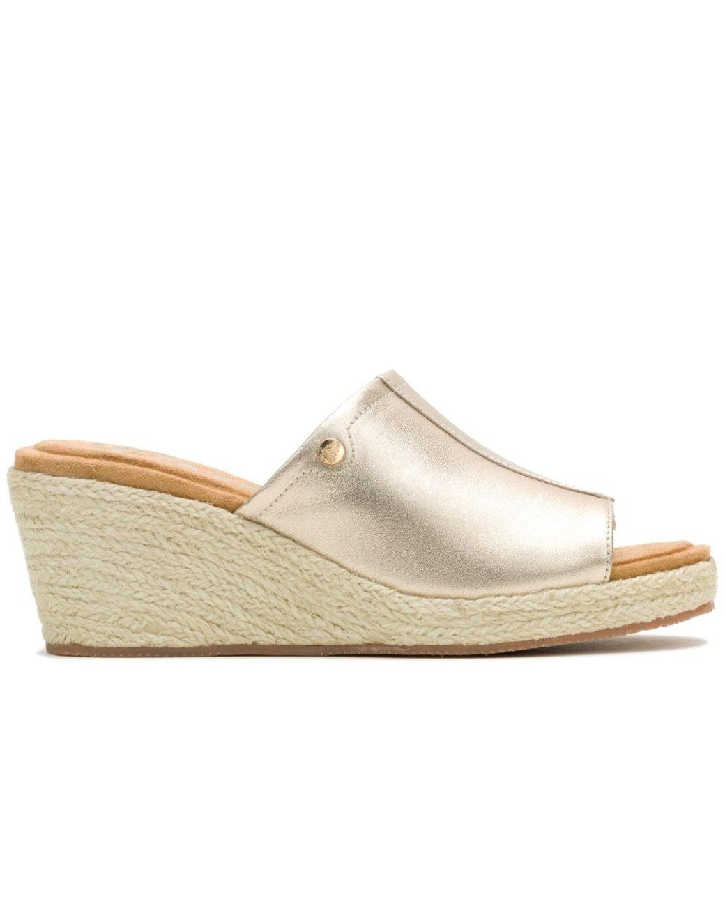 Hush Puppies White Willow Rattan Sandals