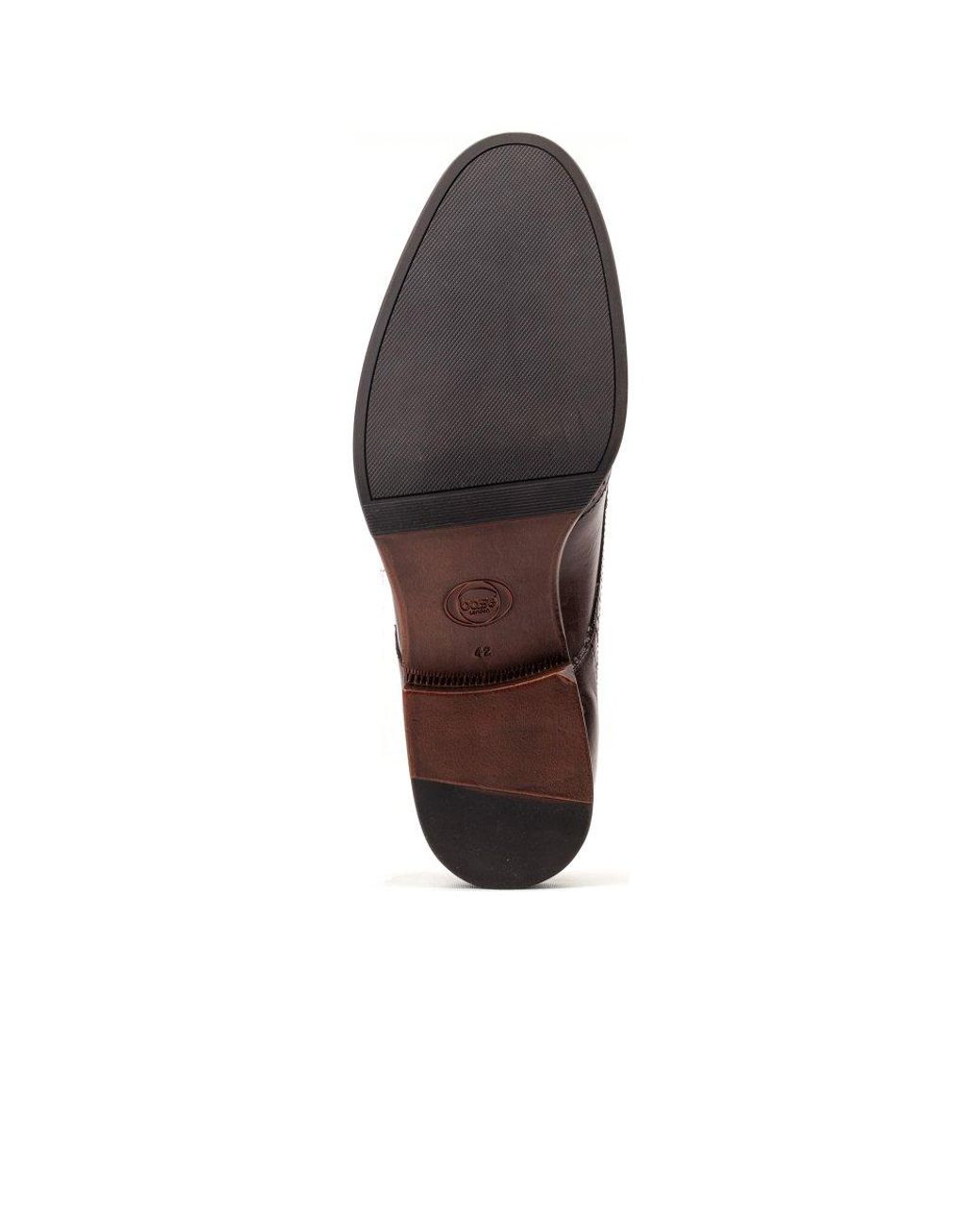 Base London Brown Bell Brogue Shoes for men