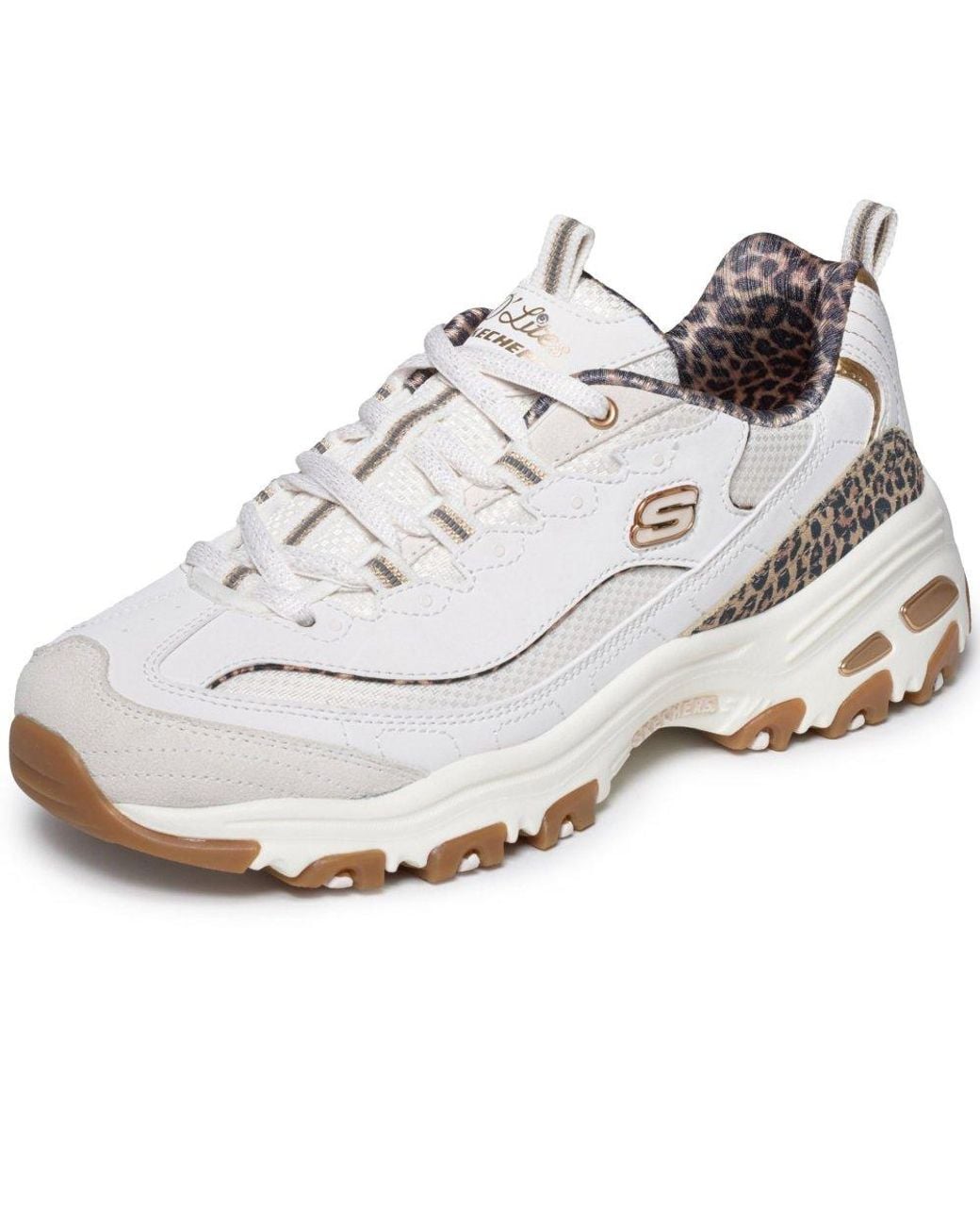 Skechers White Dlites Wild Charm Trainers