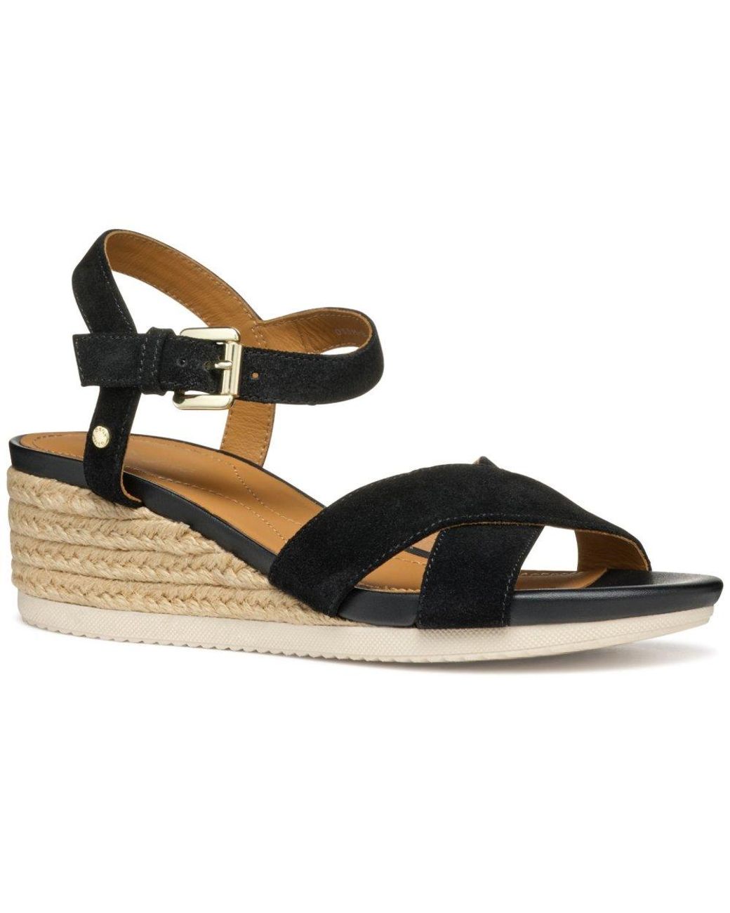 Geox Metallic D Ischia Corda Wedge Sandals