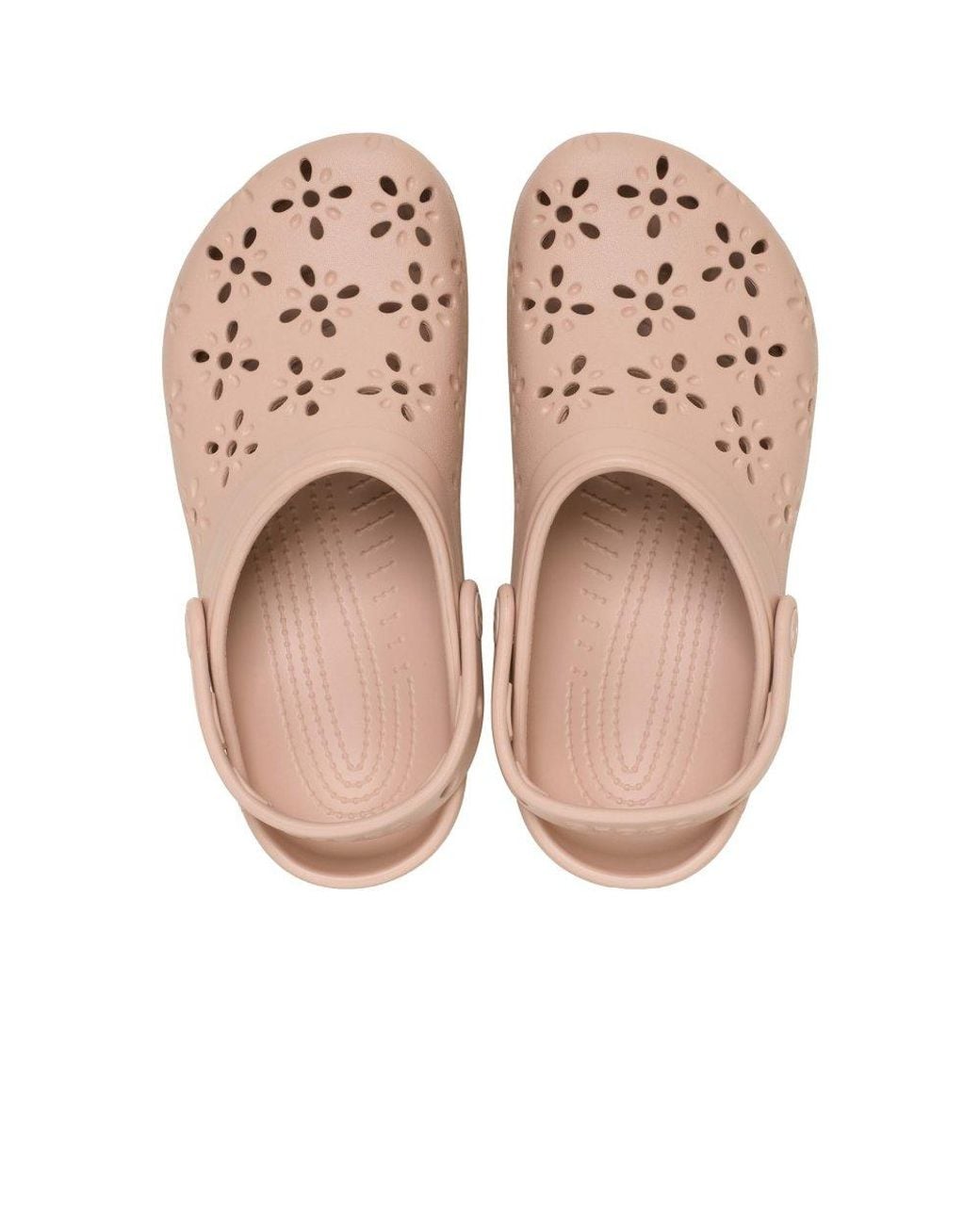 CROCSTM Classic Floral Cut-out Clog Pink Caramel Size 7 Uk / 8 Uk