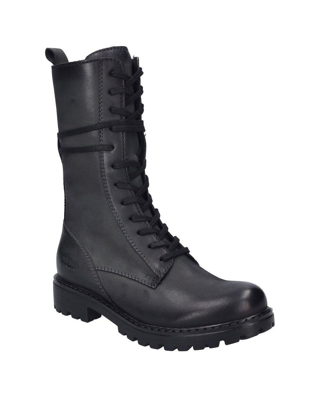 Josef Seibel Blue Melinda 29 Combat Calf Boots