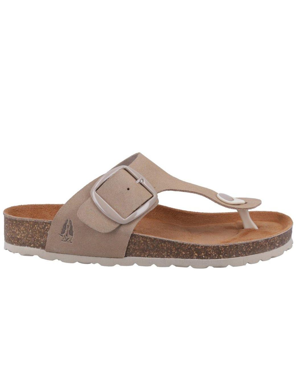 Hush Puppies Brown Billie Toe Post Sandals
