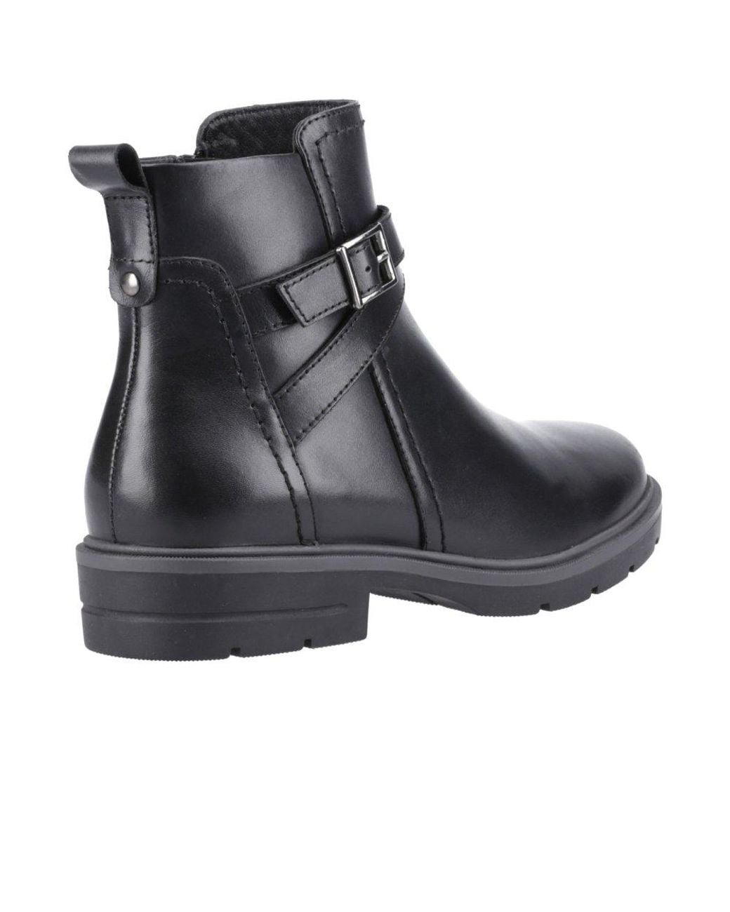 Hush Puppies Black Tove Buckle Ankle Boots