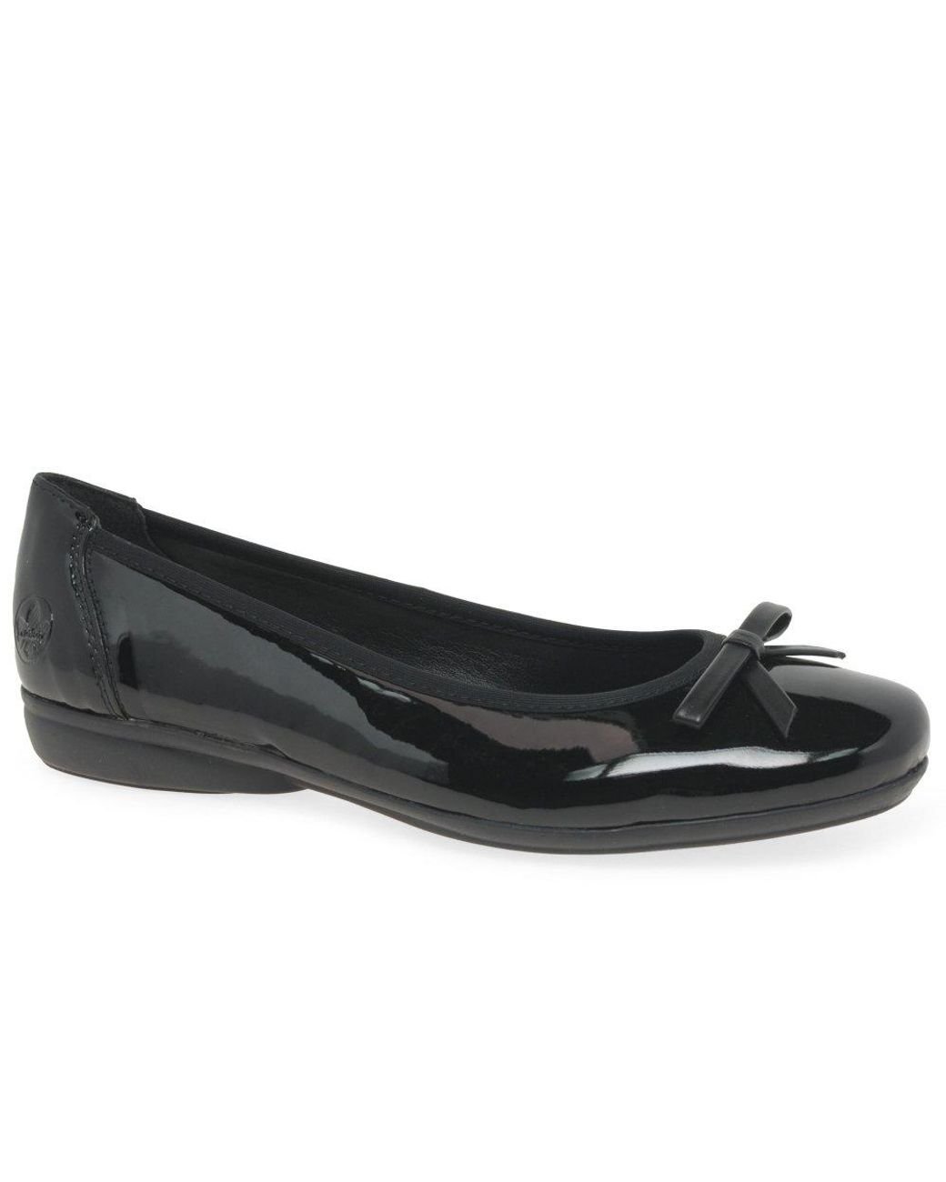 Rieker Lumpy Ballet Pumps in Black Lyst UK
