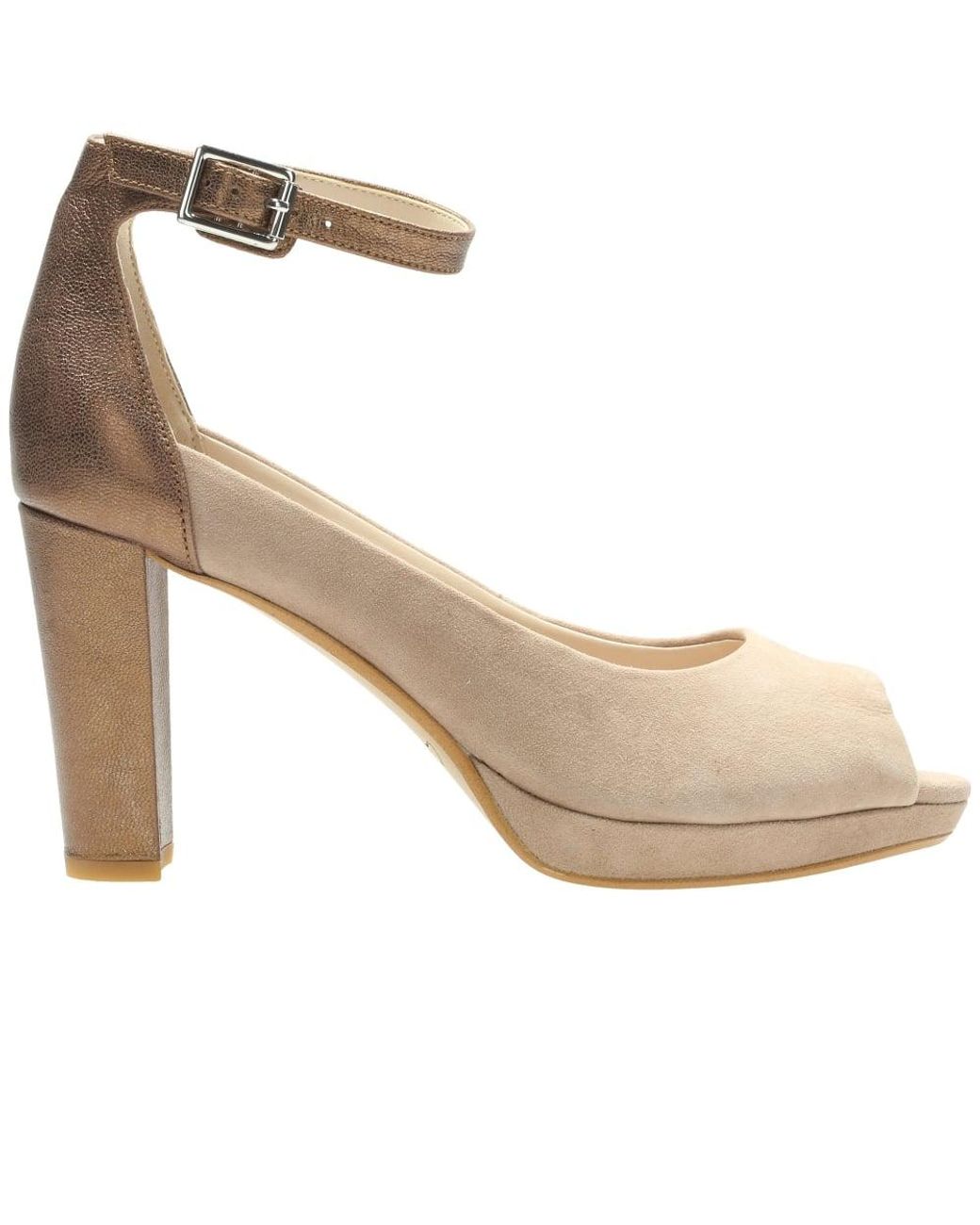 Clarks Suede Kendra Ella Womens Shoes in Natural | Lyst UK