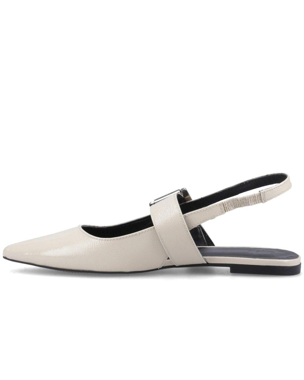 Hush Puppies White Diya Buckle Mary Jane Shoes