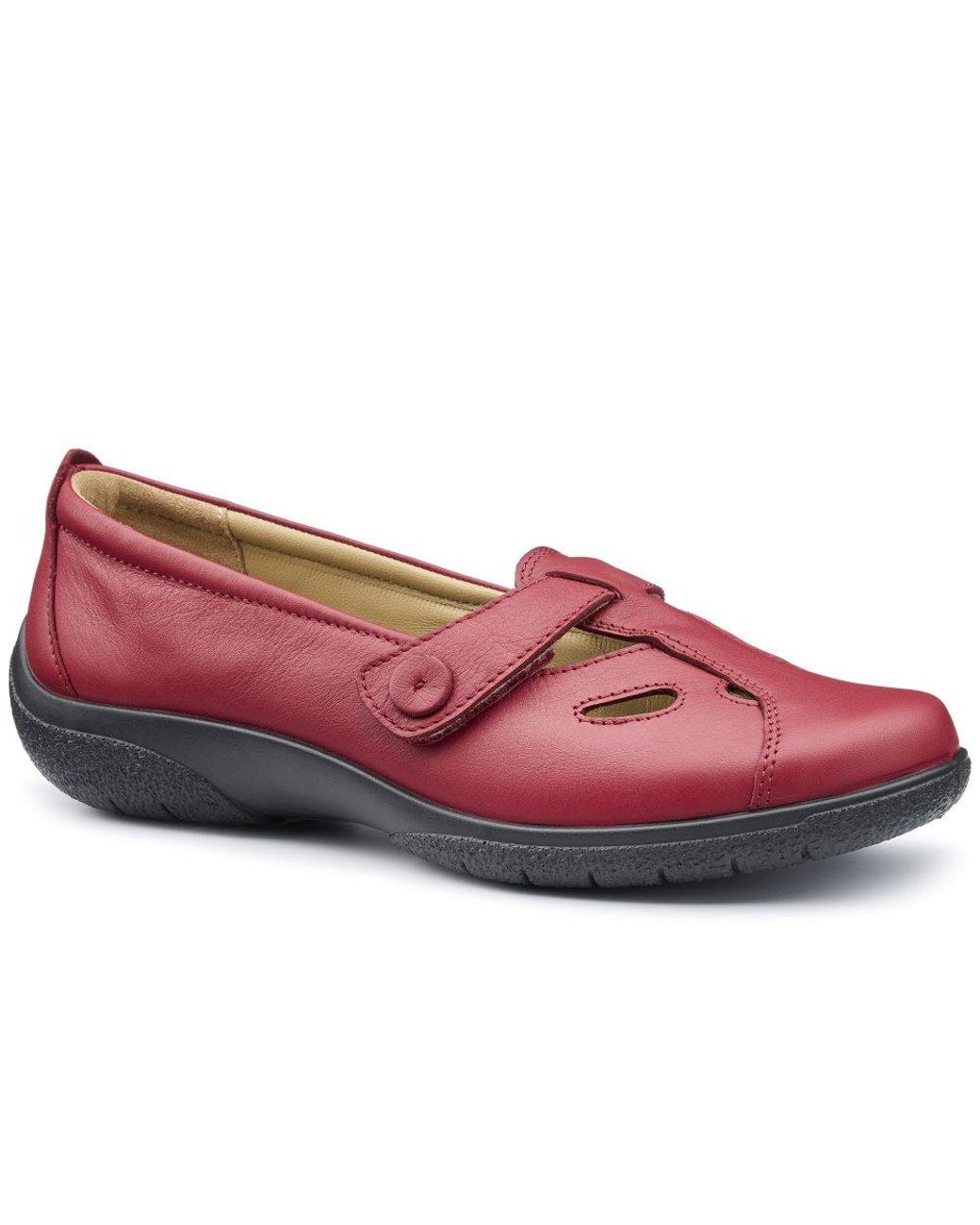 Hotter Red Nirvana T-Bar Casual Shoes