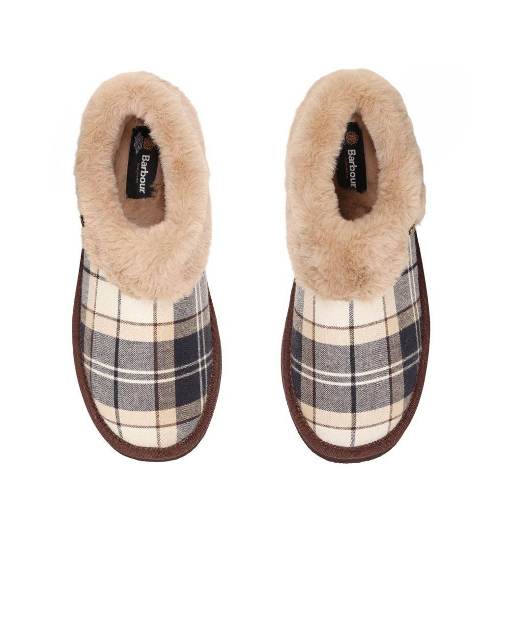 Barbour Pink Eloise Tartan Bootie Slippers