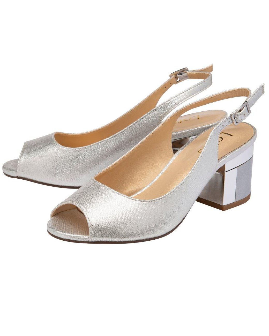 Lotus White Evelyn Slingback Sandals