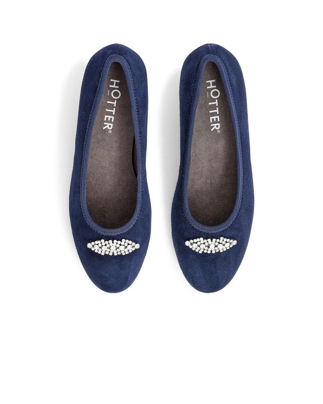 Hotter Blue Strut Court Shoes