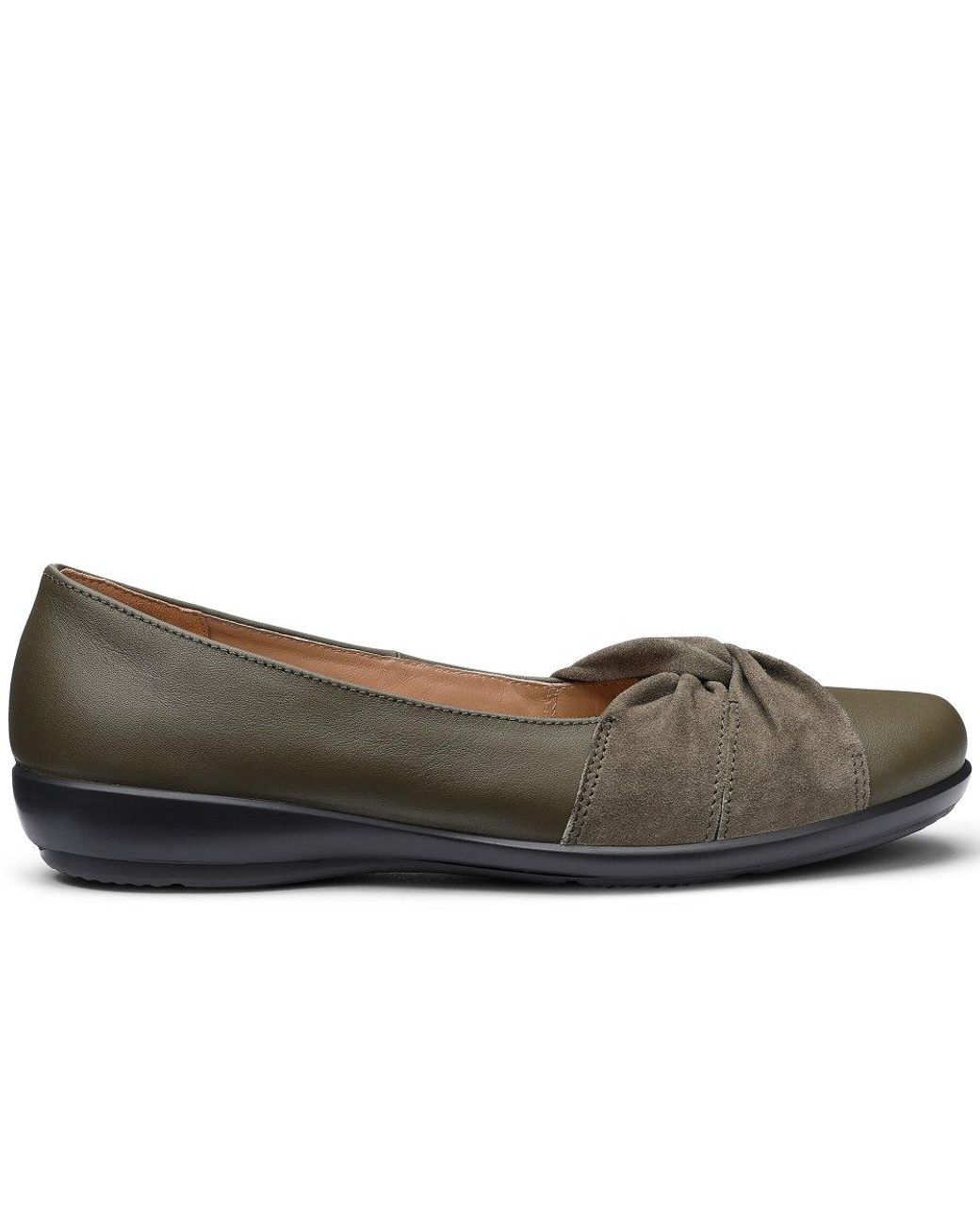 Hotter Gray Lark Ballerina Pumps
