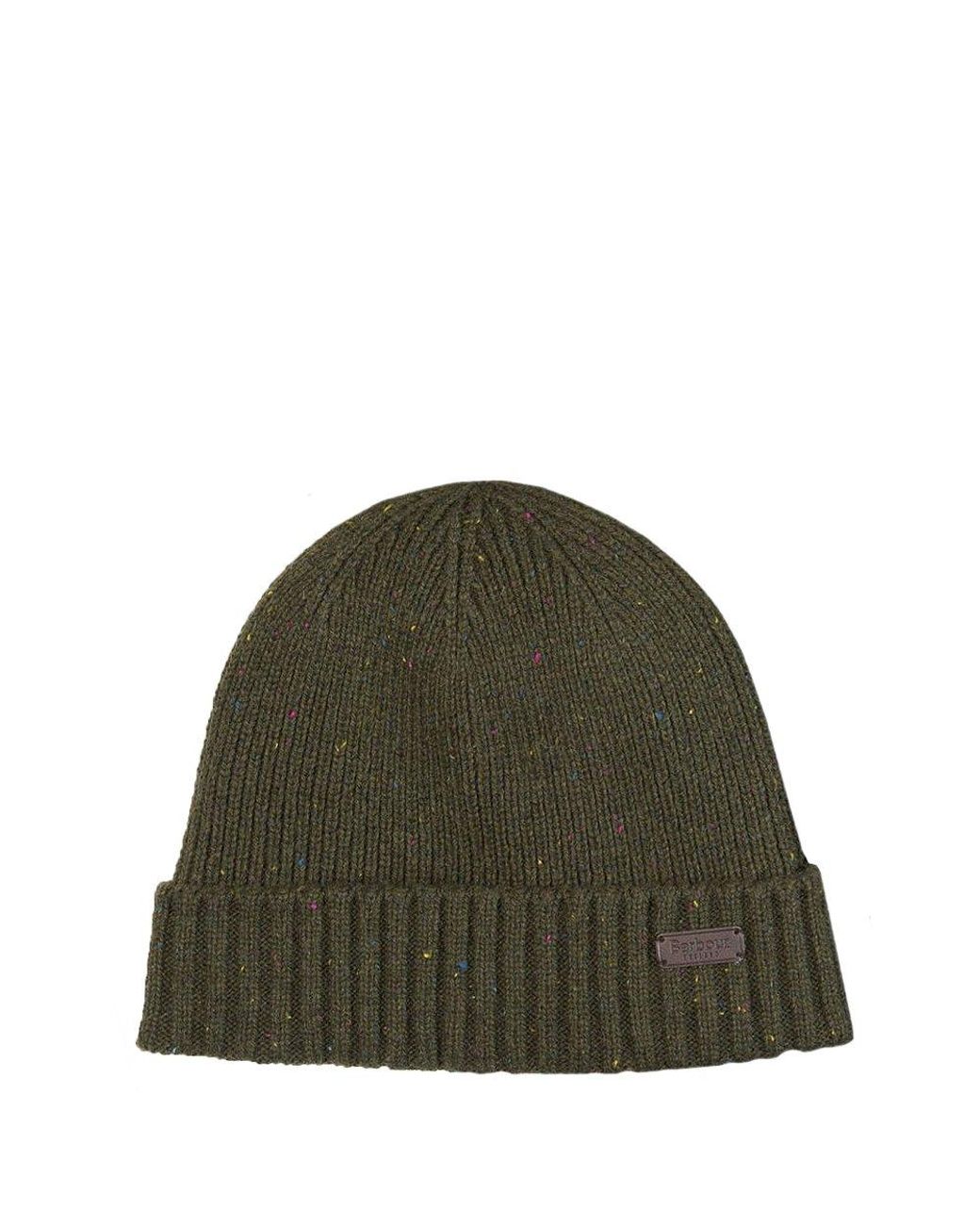 Barbour Green Carlton Fleck Beanie &Amp; Scarf Set