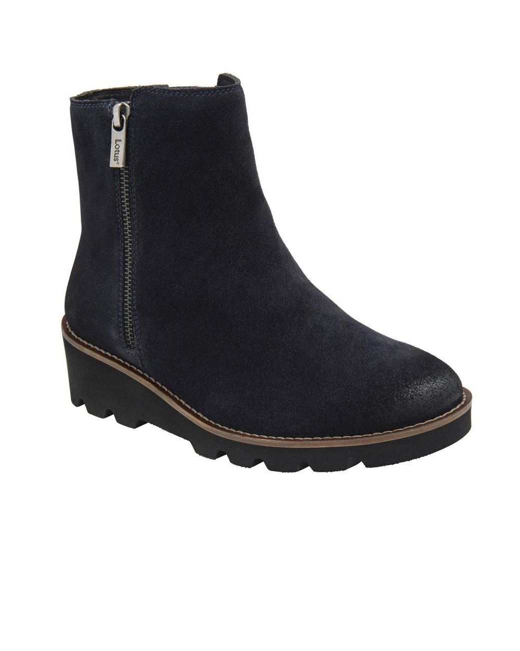 Lotus Black Olia Ankle Boots