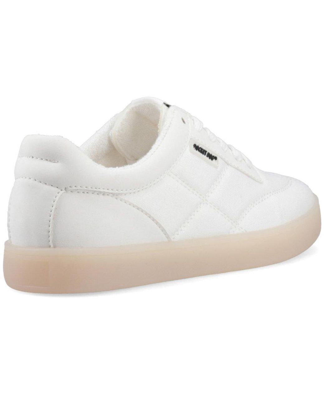 Rocket Dog White Kitty Canvas Pu Trainers