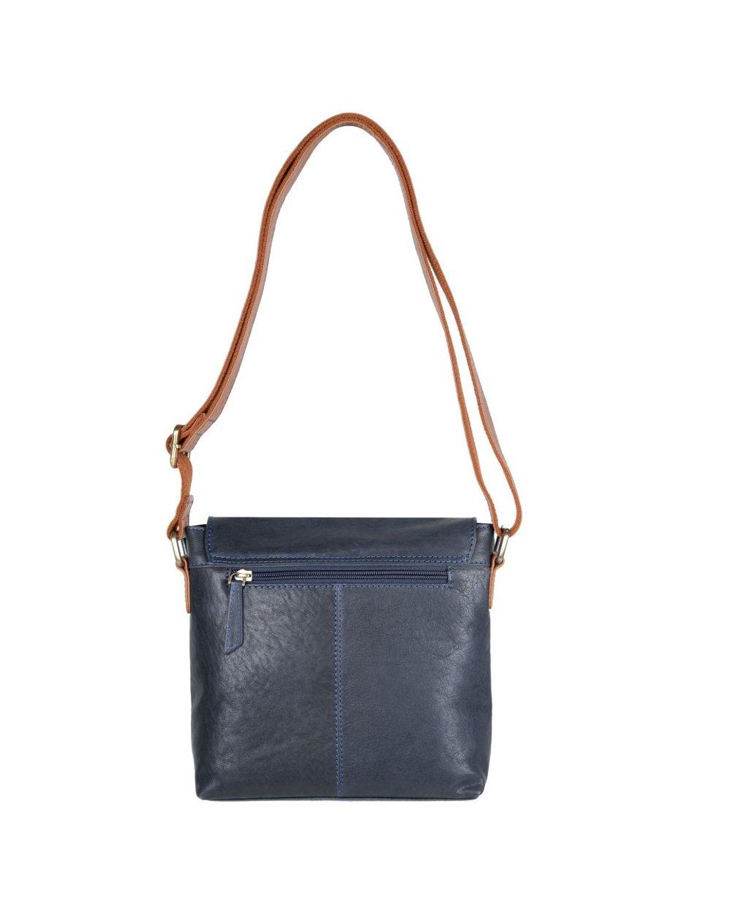 Lakeland Leather Blue Hartsop Medium Messenger Bag