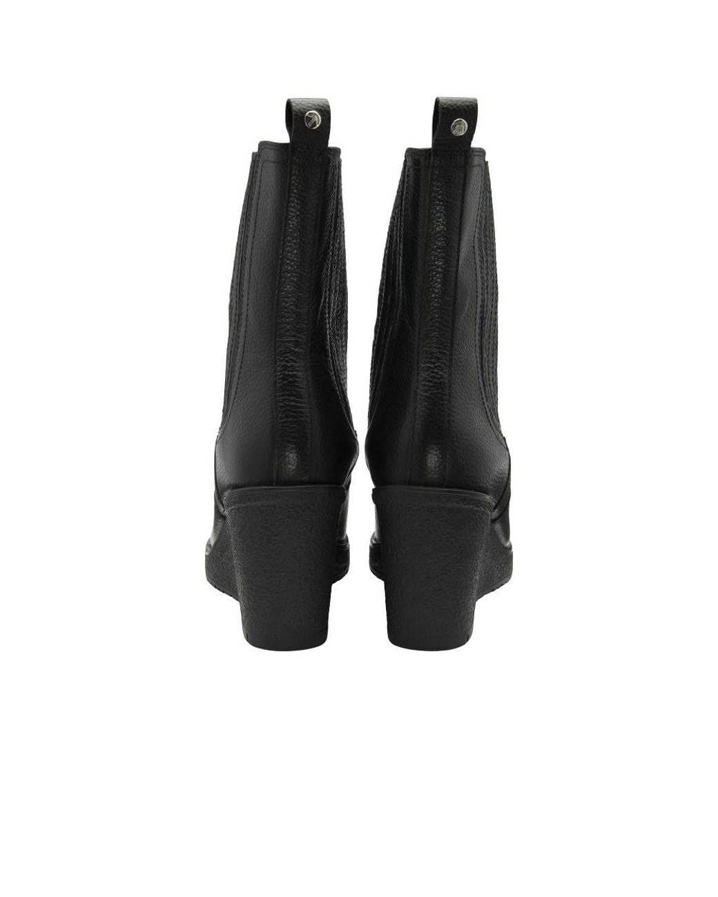Ravel Black Calvay Wedge Heeled Ankle Boots