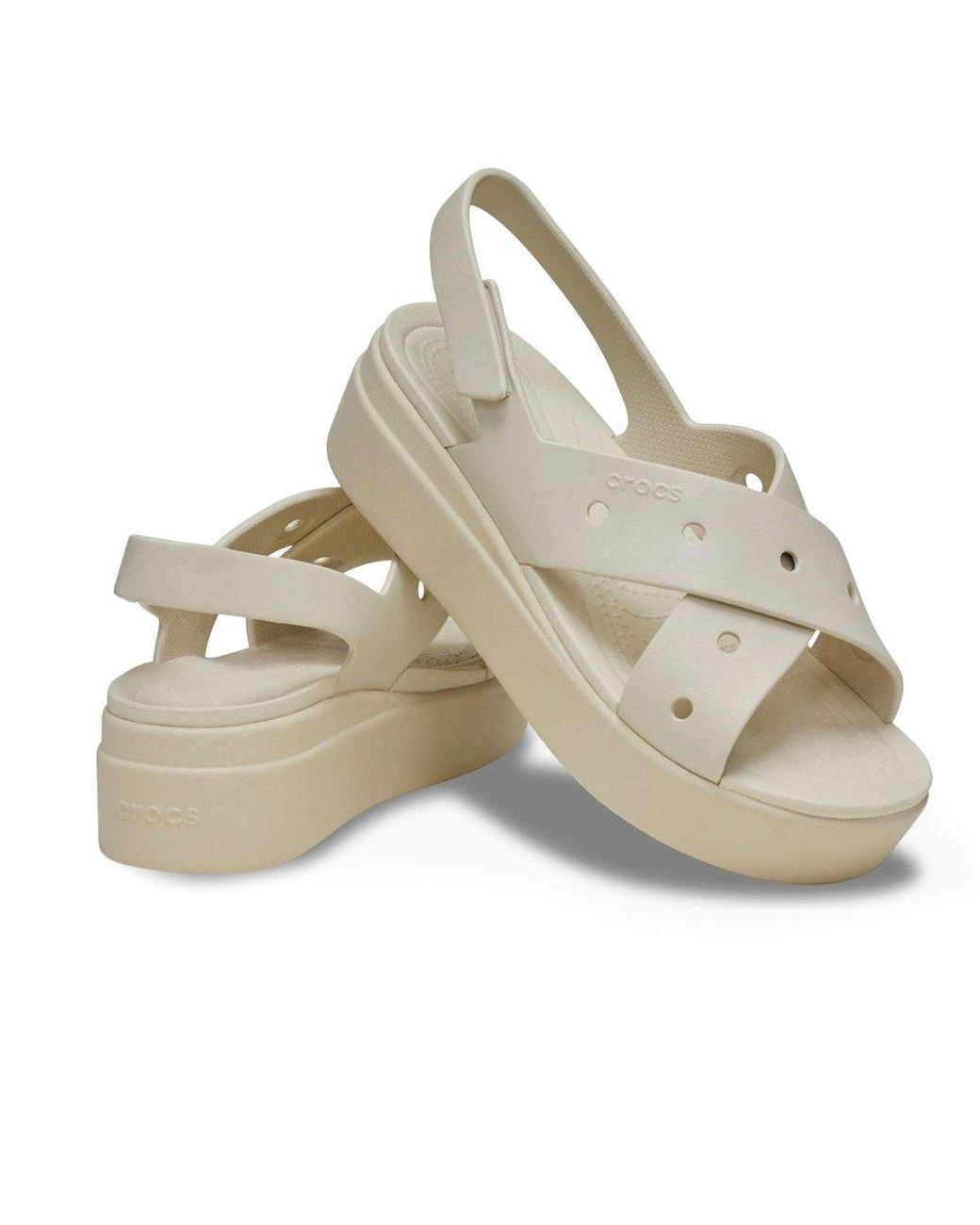 CROCSTM Black Brooklyn 4U Cross Strap Clogs