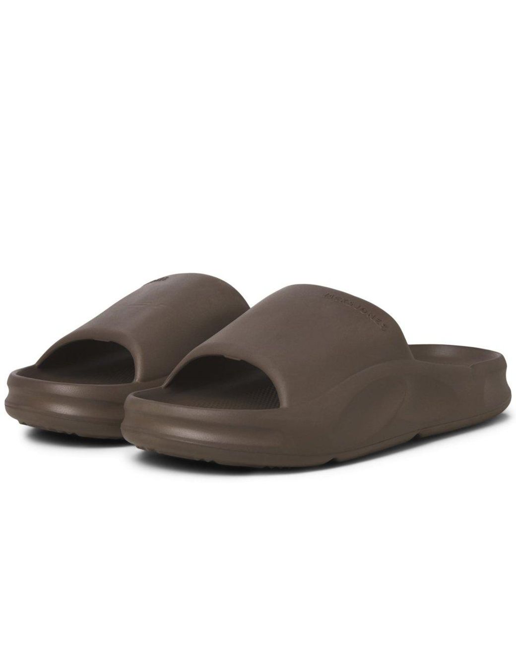 Jack & Jones Brown Jack &Amp; Jones Status Moulded Slider Sandals for men