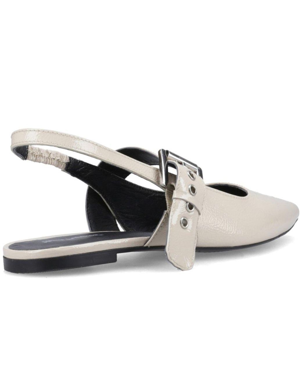 Hush Puppies White Diya Buckle Mary Jane Shoes
