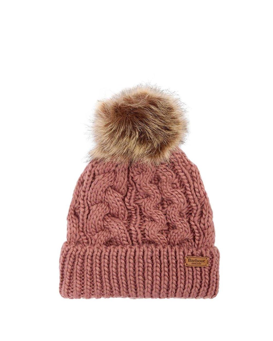 Barbour Red Penshaw Beanie &Amp; Scarf Set