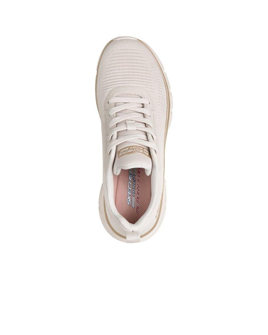 Skechers White Bobs B Flex Hi Flying Trainers