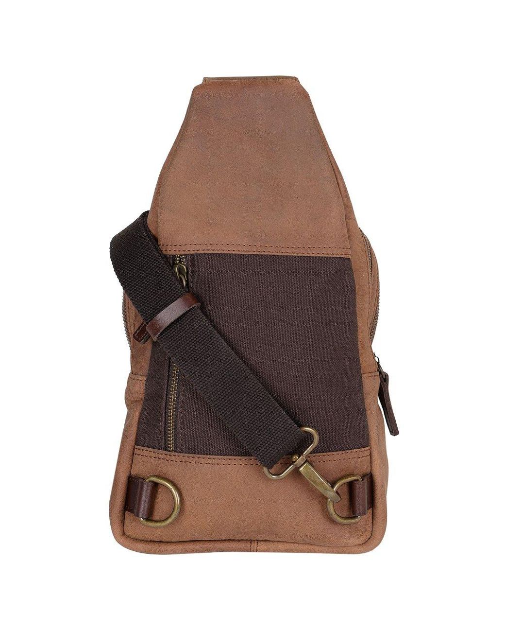 Lakeland Leather Brown Hawksdale Slingbag