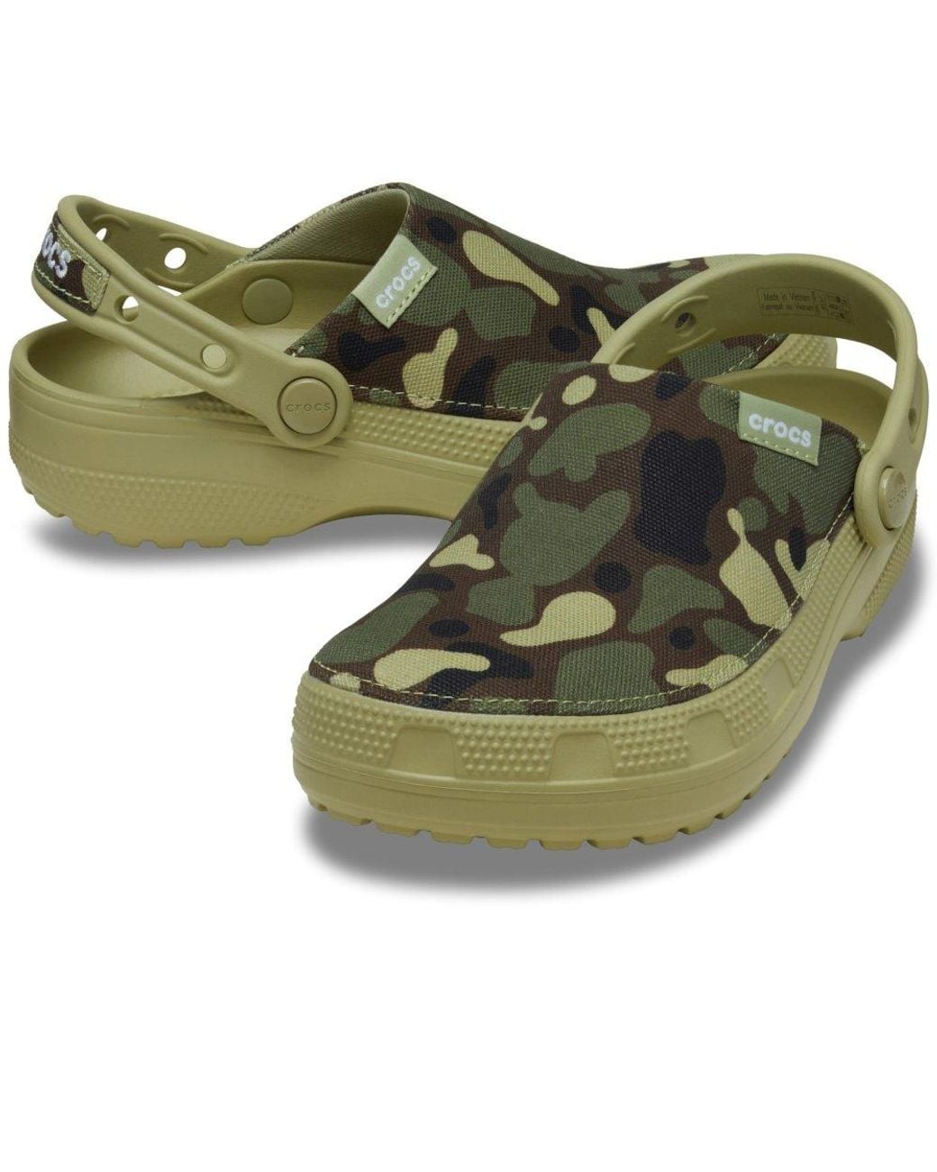 CROCSTM Green Classic Crafted Camo Clogs for men