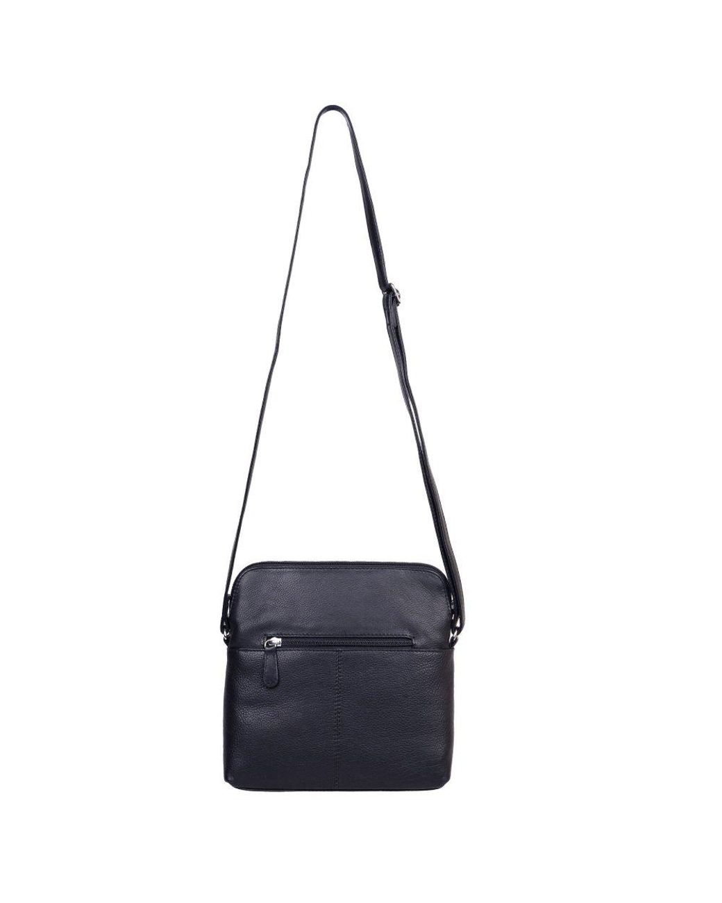 Lakeland Leather Black Raven Cross Body Bag