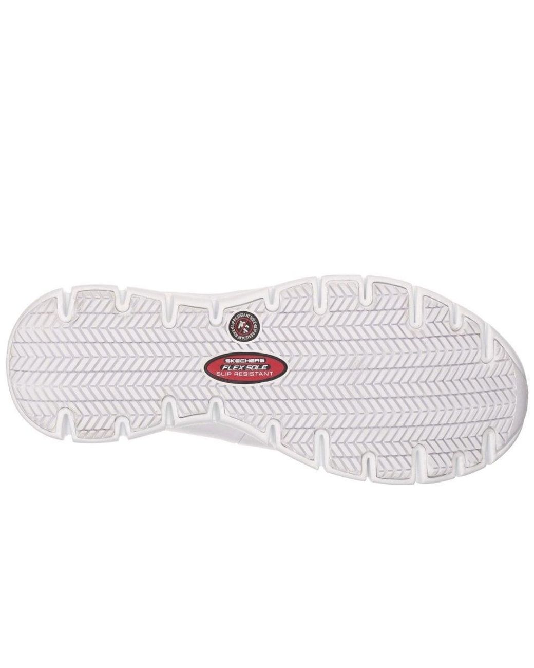 Skechers White Sure Track Slip On Sports Shoes