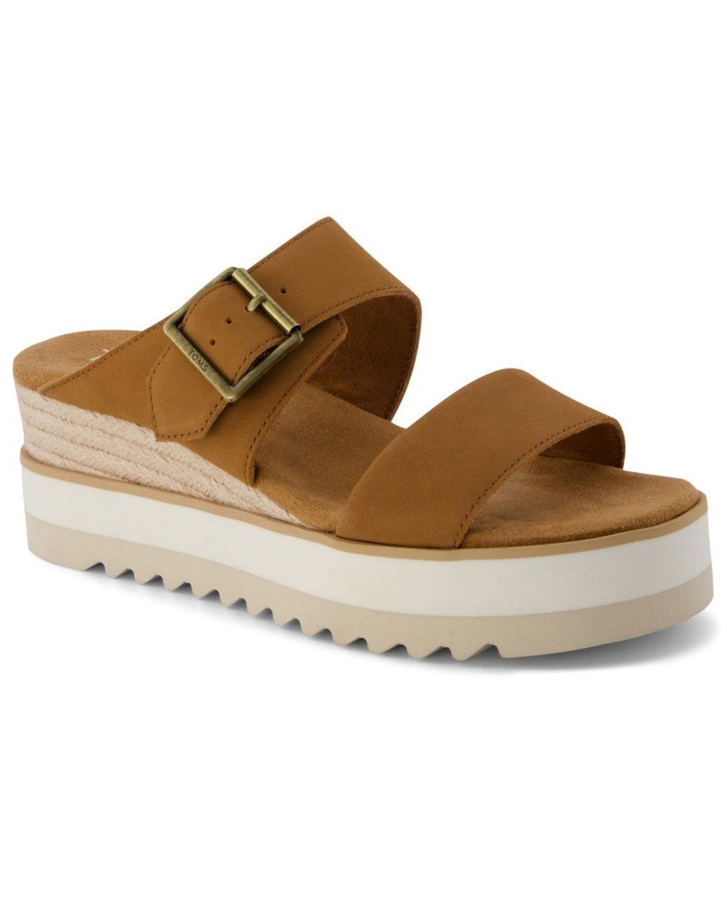 TOMS Brown Diana Wedge Sandals