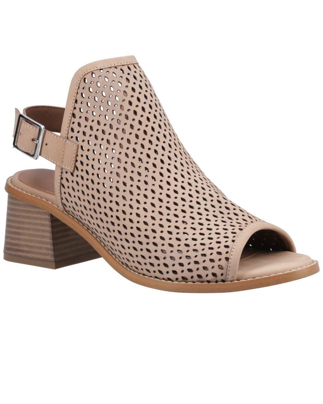 Hush Puppies Natural Louise Heeled Sandals