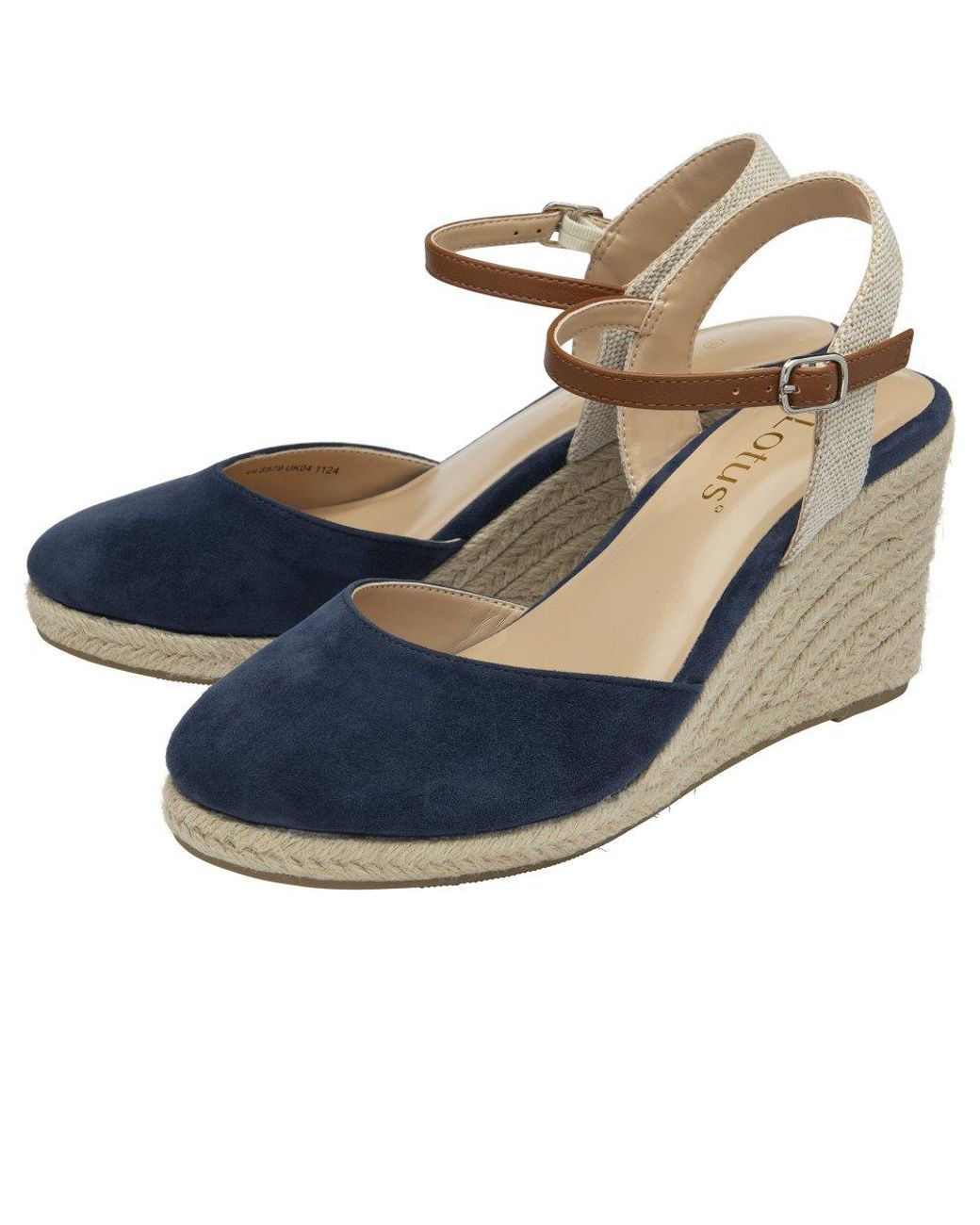 Lotus Blue Mariah Espadrille Wedges