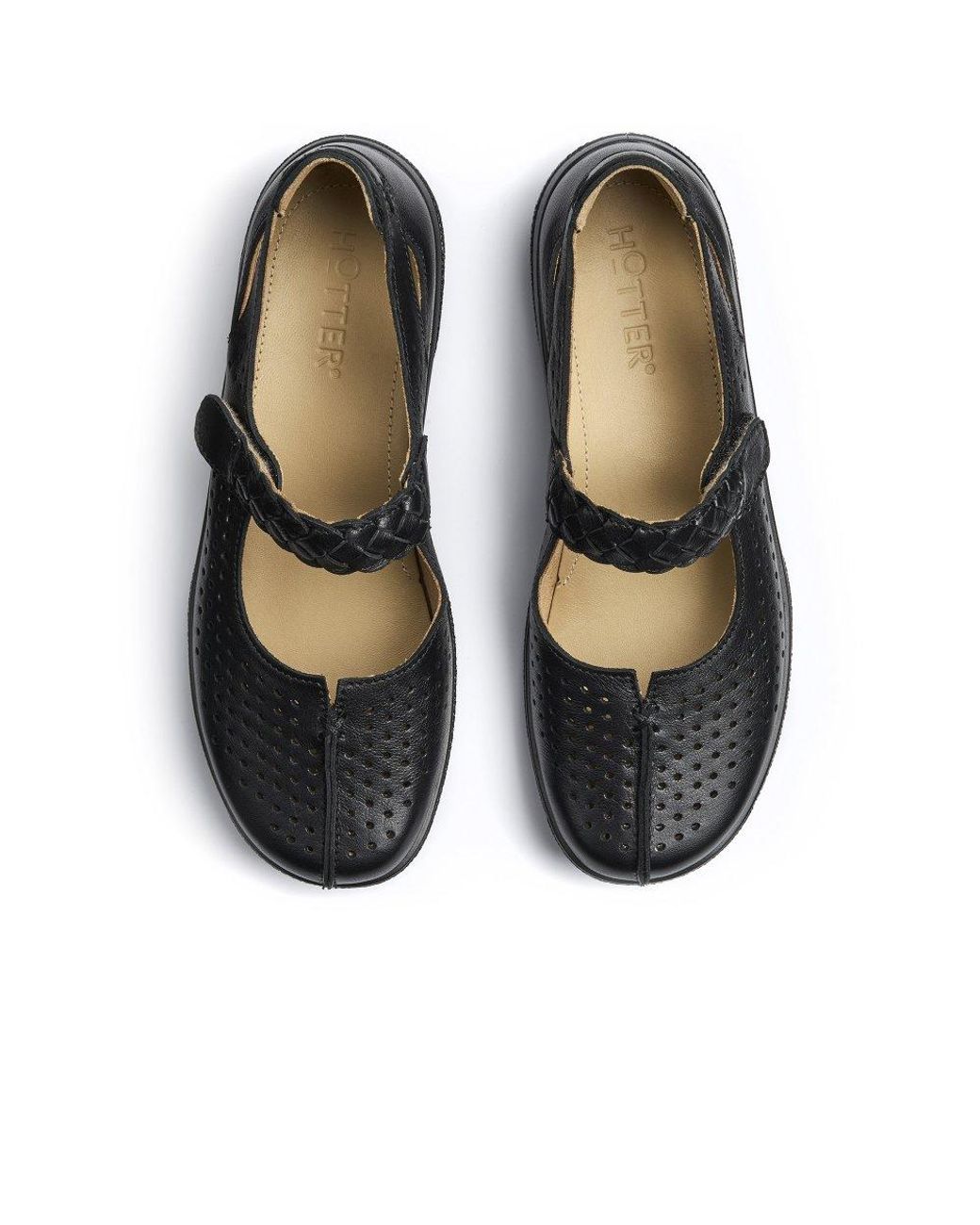 Hotter Black Quake Ii Mary Jane Shoes