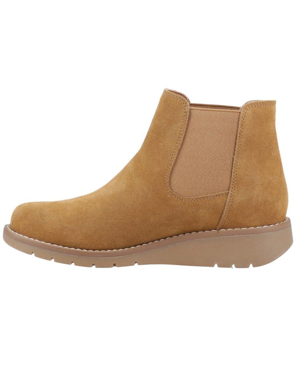 Hush Puppies Natural Leonie Suede Boots