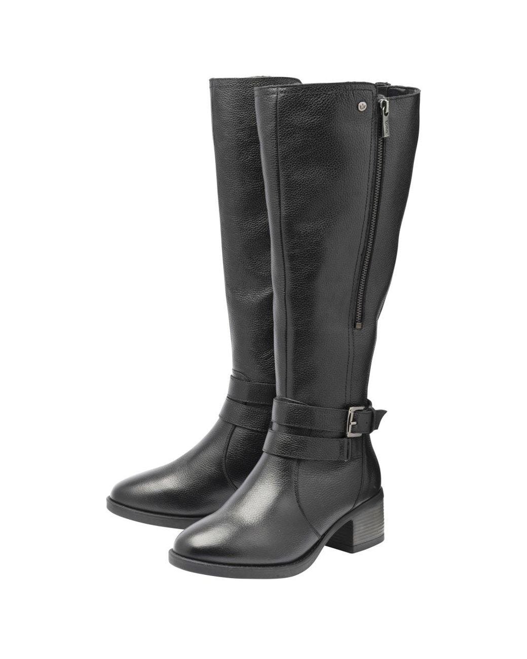 Lotus Black Lindy Knee High Boots