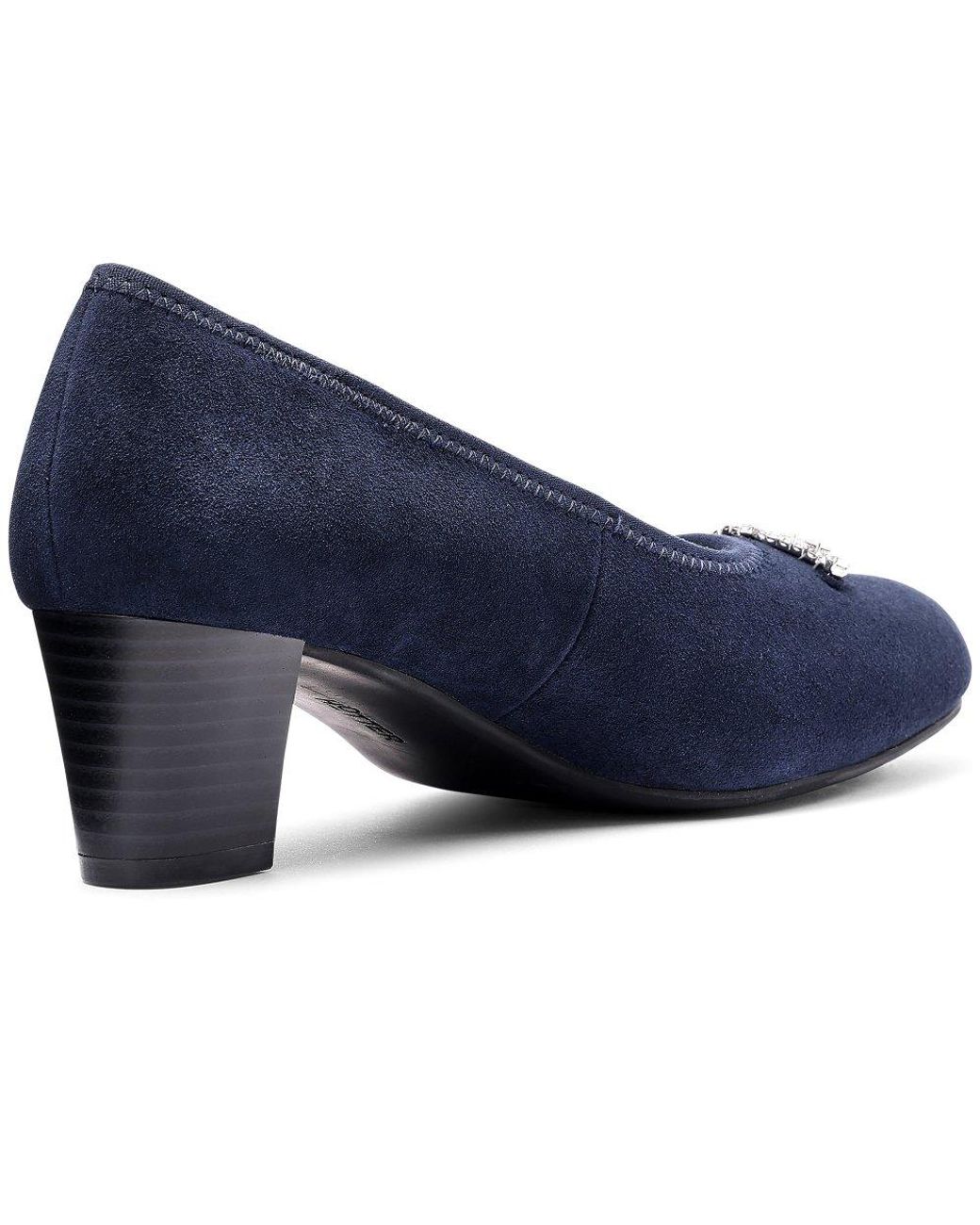 Hotter Blue Strut Court Shoes
